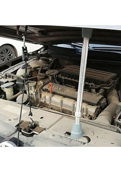 Araba Pervane Motor Kapağı Standı Teleskopik Halat Kiti Tutucu Sütun Otomobil Kaput Pervane Prop Onarım Araçları Aksesuar Kaput (Yurt Dışından) indirimleri