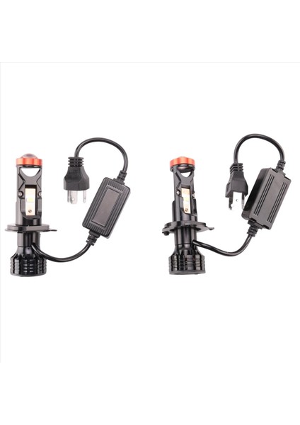 H4 LED Mini Projektör 3D Lens 90W 25000LM Motosiklet Far Otomobil Ampul Dönüşüm Kiti Hi/lo Işın (Yurt Dışından) fiyatları