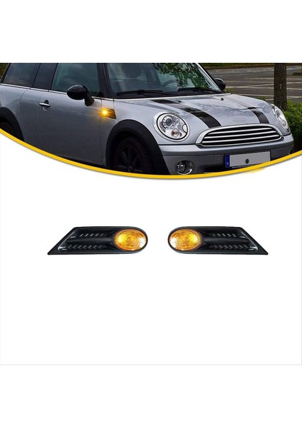 1paır Yan Indüsü Işık Trım Panel 63137260201 63137260202 Bmw Mini R55 R56 R57 R58 R59 07-15 Fender Dönüş Sinyali (Yurt Dışından) modelleri