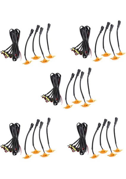 5x Fiş ve Oynat Araba LED Ön Izgara Füme Amber Işık Gündüz Koşu Işıkları Evrensel Kamyon Sedan Için (Yurt Dışından) modelleri