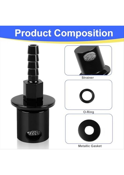 Yakıt Deposu Havalandırma Valfı Harici Uzaktan Nefes Valf Valfı Otomotiv Off-Roads Atv Utv 5/16 Hortum Barb Bağlantı (Yurt Dışından) fiyatları