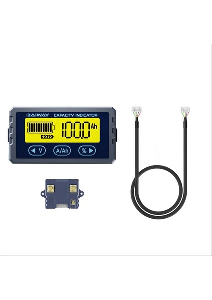 Baiway Pil Test Cihazı 8V-120V 50A Coulomb Metre Kapasite Göstergesi Lityum Iyon Dedektörü Coulomb Metre Voltmetre (Yurt Dışından)