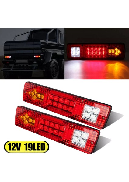 4pcs Araba 19 LED Su Geçirmez Kuyruk Işık Römorku Kamyon Arka Dönüş Sinyali Durma Işığı (Yurt Dışından) indirimleri