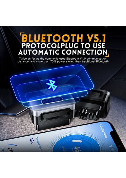 Fnirsi FD10 Obd2 Araba Tarayıcı Kodu Okuyucu Ios Için Teşhis Aracı Ios Android Bluetooth 5 1 Motor Işığını Kontrol Edin (Yurt Dışından) modelleri