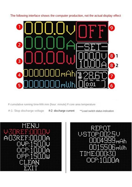 150W 4 Telli Pil Kapasite Test Cihazı 1 77 Inç Tft Renkli Ekran Cnc Tipi Yük Deşarjı Test Cihazı Abd Fişi (Yurt Dışından)
