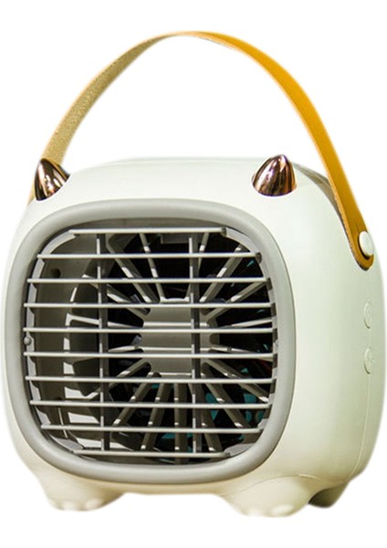 Soğutma Klima Masaüstü USB Mini Taşınabilir Yatakhane Sessiz Ofis Şarj Soğutma Su Püskürtme Fanı Beyaz (Yurt Dışından)