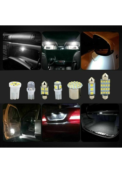 42X Beyaz LED Araç Iç Mekan Işık Dome Bagaj Haritası Plaka Lamba Ampulleri (Yurt Dışından) indirimleri