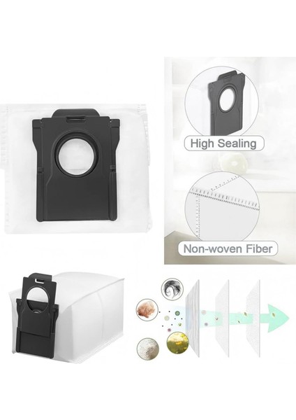 Dreame D10 Plus Gen 2/RLD32GD Robot Süpürge Parçaları Için 17 Adet Ana Yan Fırça Filtresi Toz Torbası Paspas Bezi (Yurt Dışından) modelleri