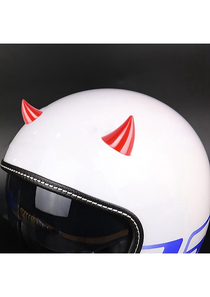 4x Motosiklet Kask Köşe Boynuz Dekorasyon Aksesuarları Dayanıklı Emme Kupası Yumuşak Boynuz Dekorasyon Meapwear Siyah ve Kırmızı (Yurt Dışından) fiyatları