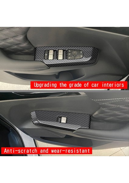 4pcs Araba Kapı Pencere Kaldırma Düğmesi Paneli Kapak Iç Kapı Panelleri Mitsubishi Outlander Için Kaplama 2022+ Lhd B (Yurt Dışından) modelleri