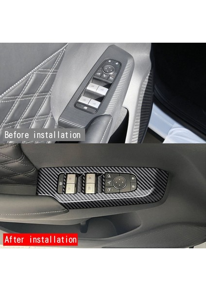 4pcs Araba Kapı Pencere Kaldırma Düğmesi Paneli Kapak Iç Kapı Panelleri Mitsubishi Outlander Için Kaplama 2022+ Lhd B (Yurt Dışından) fırsatları