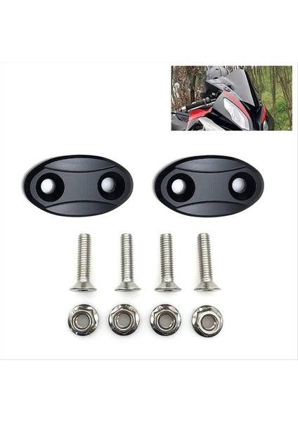 Bmw S1000RR Için Motosiklet Bloğu Kapalı Plaka Dikiz Ayna Deliği Kapağı 2009-2019 Yamaha R1 2007-2014 Aksesuarlar-Siyah (Yurt Dışından) modelleri