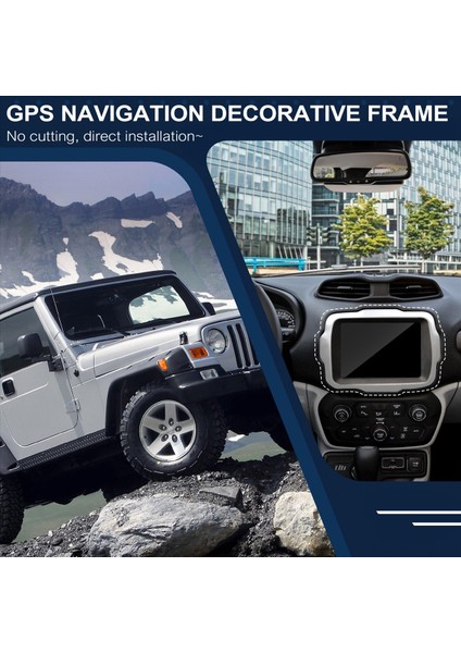 Araba Ön Navigasyon Gps Panel Dekoratif Kapak Çerçevesi Jeep Renegade 2018-2023 Iç Aksesuarlar Gümüş (Yurt Dışından) indirimleri