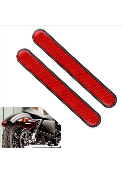 4x Motosiklet Ön Çatal Reflektör Sticker Alt Bacaklar Softail Sportster Için Güvenlik Uyarısı 883 1200 Fatboy Kırmızı (Yurt Dışından) modelleri