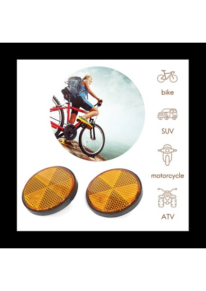 8pcs 2 Inç Yuvarlak Turuncu Reflektör Motosiklet Için Evrensel Atv Kir Bisiklet (Yurt Dışından) modelleri