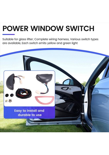 12V Araba Evrensel Güç Penceresi Anahtarı Kiti Güç Penceresi Cam Kaldırıcı Anahtarı (Yurt Dışından) fırsatları