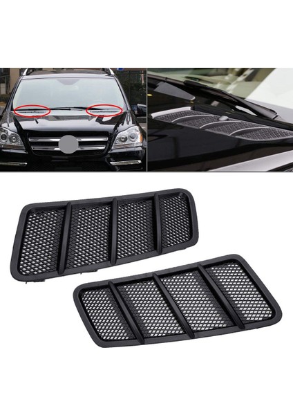 2pcs Siyah Sol ve Sağ Kaput Hava Havalandırma Grille Benz W166 Gl GL350 GL450 ml ML350 2012-2015 166800105 1668800205 (Yurt Dışından) fiyatları