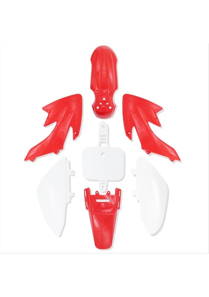 CRF50 Plastik Kiti Çukur Bisiklet Parçaları Fairings Crf 50 Xr 50 Ssr 110 107 125 MX650 MX500 Piranha Baja Kırmızı+Beyaz (Yurt Dışından)