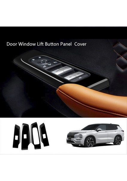 4pcs Siyah Araba Kapısı Pencere Asansör Düğmesi Panel Kapak Iç Kapı Panelleri Mitsubishi Outlander Için Trim 2022+ Rhd (Yurt Dışından) fiyatları