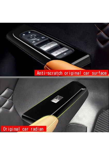 4pcs Siyah Araba Kapısı Pencere Asansör Düğmesi Panel Kapak Iç Kapı Panelleri Mitsubishi Outlander Için Trim 2022+ Rhd (Yurt Dışından) modelleri