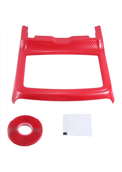 Araç Iç Modifikasyon Ön Drenaj Bardağı Çerçeve Bardağı Tutucu Dekoratif Kapak Dodge Charger 2016-21 Için Kırmızı Karbon Desen (Yurt Dışından)