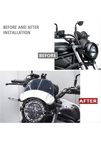 Motosiklet Far Koruma Kapağı Kawasaki Eliminator 500 Aksesuar Için Motosiklet Koruma Grill Grille (Yurt Dışından) indirimleri