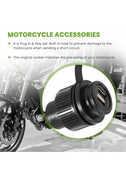 Yamaha MT09 2017-2021 Mt-09 Sp XSR900 Tracer 900 MT07 XSR700 Için Motosiklet Çift USB Şarj Cihazı Tapa Bağdaştırıcısı (Yurt Dışından) indirimleri