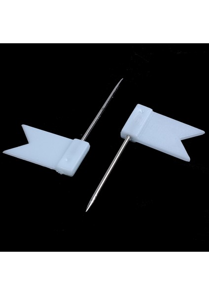 100 Bayrak Şekli Harita Pimleri Bildirim Tahtası Çizim Pimleri Itme Pimi Beyaz (Yurt Dışından) fırsatları