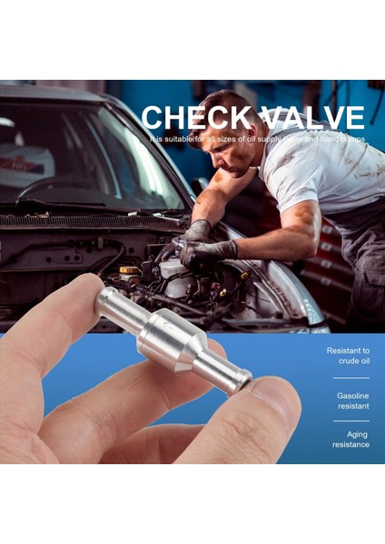 8mm Çek Valfi Freni Servo Booster Geri Dönüş Yok Tek Yol Valfı Dönüş Valf Vakum Hortumu Alüminyum Valf (Yurt Dışından) fırsatları