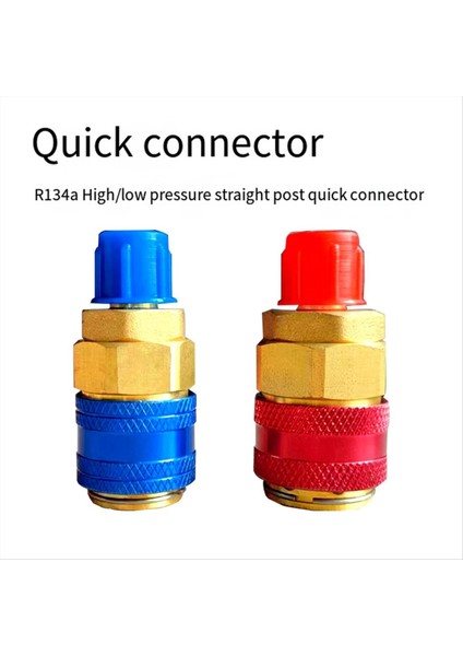 2pcs R134 H/l Hızlı Kuplör Konnektörü Pirinç Adaptörleri Klima Soğutucu Şarj Aracı (Yurt Dışından) modelleri