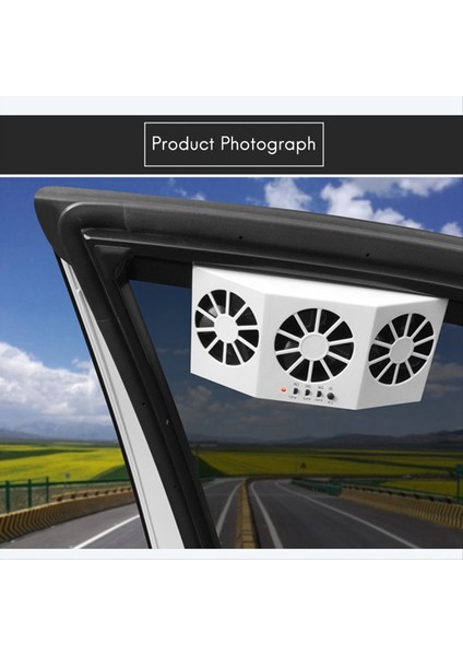 Araba Beyaz Havalandırma Fanı Güneş Şarjı Araç Fan Isıtıcı Fan Araba Penceresi Soğutma Artefakt Araç Egzoz Fanı Soğutma (Yurt Dışından) fırsatları