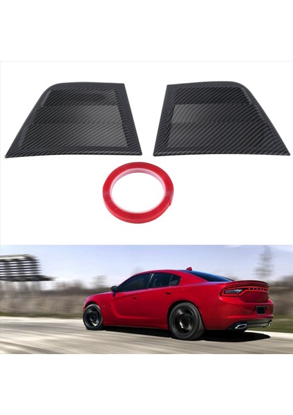 Dodge Warhorse Için Araba Dış Yan Havalandırma Arka Yan Pencere Paneli 2011-2021 Panjurlar Tam Karbon Fiber Desen (Yurt Dışından)