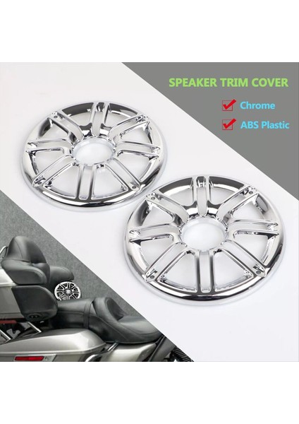 Harley Electra Tri Glide Ultra Limited Için Chrome Arka Hoparlör Trim Izgara Kapağı (Yurt Dışından)