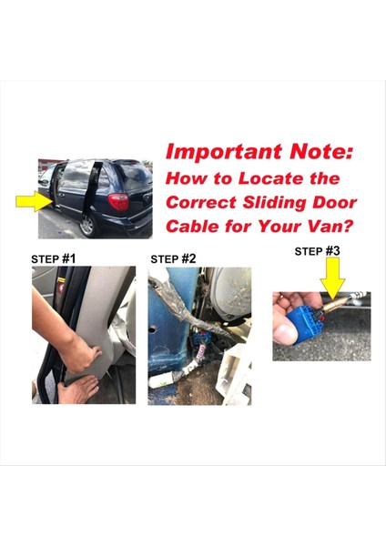 Chrysler Town &amp Country Dodge Grand Caravan 08 09 Güç Sürgülü Kapı Kabloları 68043222AB Sağ (Yurt Dışından) modelleri