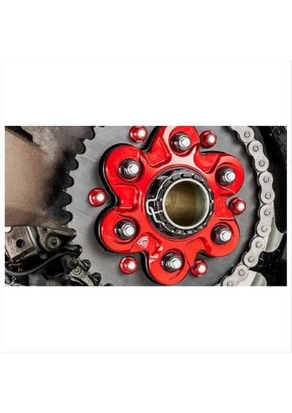 Motosiklet 6 Delik Arka Frak Hub Taşıyıcı Flanş Kapak Dişli Dişli Kapak Ducati Panigale 1199 1299 V2 Modifiye Kapak B (Yurt Dışından) fiyatları