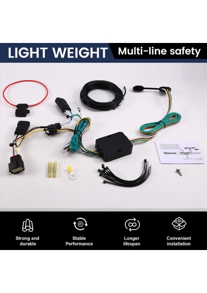 56407 Jeep Wrangler Için 4 Pimli Römork Kablo Demeti Jl 2018-2024 Gladiator 2020-2024 4 Yolu Çekme Hitch Kablolama (Yurt Dışından) fırsatları