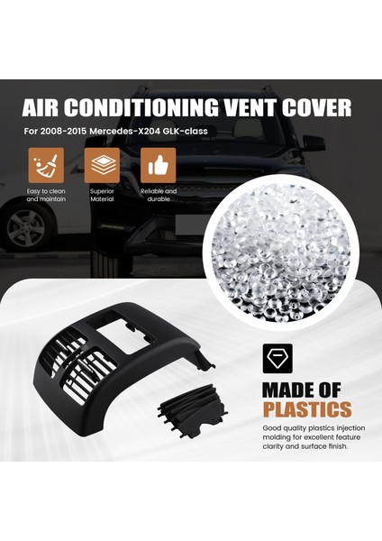 Arka Merkez Konsol A/c Hava Havalandırma Arka Arka Köşe Klima Izgarası Mercedes Benz X204 Glk Sınıfı 2008-2015 Siyah (Yurt Dışından) indirimleri