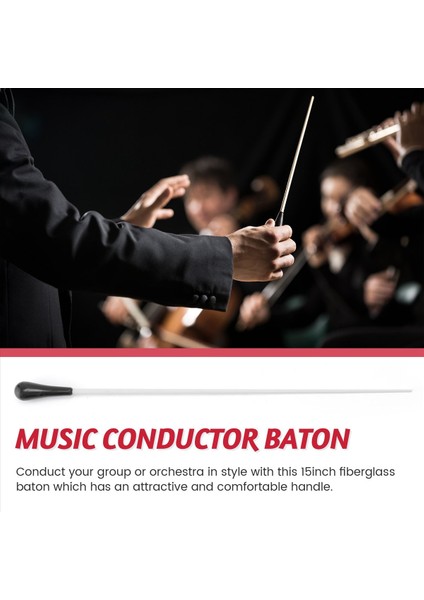 Yeni Siyah Abs Handalı Müzik Müzik Şef Baton Beyaz 15INCH (Yurt Dışından) fırsatları