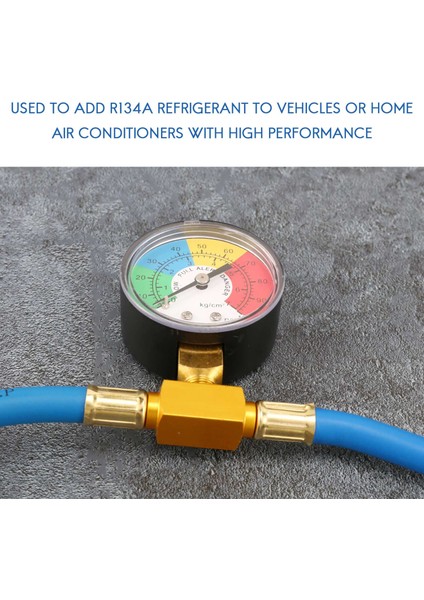 R134A Car Ac Soğutucu Şarj Hortumu Kiti Şarj Hortumu Gösterge ile A/c 1/2 Şarj Ölçüm Kiti Klima Basınç Göstergesi (Yurt Dışından) modelleri