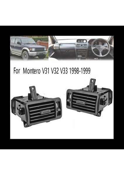 2x Sol+Sağ Hava Kondal Air Cond Havalandırma Gösterge Tablosu A/c Havalandırma Çıkışı Mitsubishi Pajero Shogun Montero V31 V32 V33 1998-2016 (Yurt Dışından) fiyatları