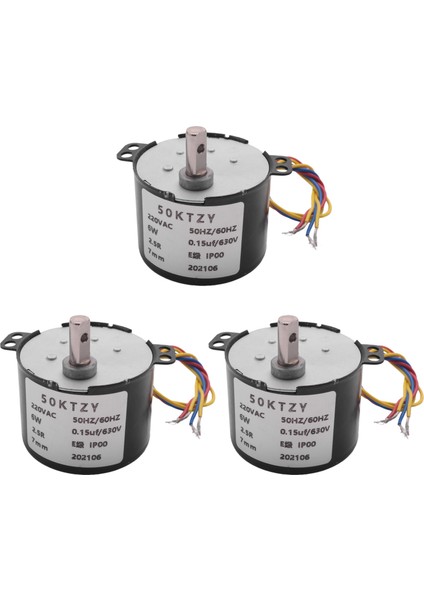3x 50KTYZ AC220V 10W 0 5A 2 5r / Dk Daimi Mıknatıs Senkron Motor Ac Dişli Azaltma Motoru Cw / Ccw (Yurt Dışından)