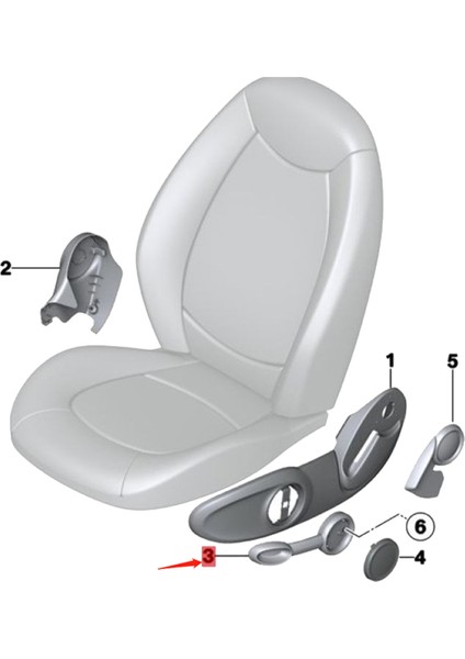 Bmw Mini Countryman R60 Cooper Koltuk Ayarlayıcı Kolu Dış Çeken Tutucu Için Araba Ön Koltuk Kolu 52109802699 (Yurt Dışından)