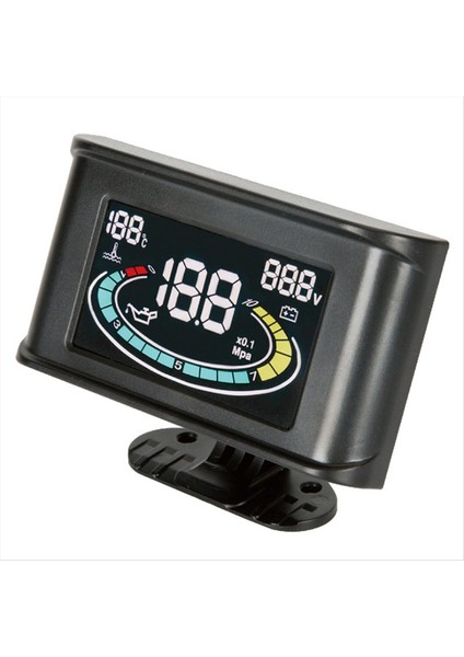 Araç Modifiye LCD 3ın1 Su Sıcaklık Göstergesi Yağ Basınç Göstergesi Voltmetre W 10MM Su Sıcaklık Sensörü+Npt1/8 Yağ Basınç Sensörü (Yurt Dışından)