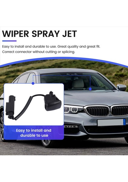 61667046060 Ön Siyah Ön Cam Silecek Sprey Jet Yıkama Nozul Bmw E60 525I 530I M5 2004-2010 (Yurt Dışından) fırsatları