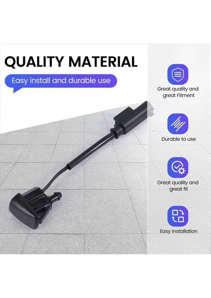 61667046060 Ön Siyah Ön Cam Silecek Sprey Jet Yıkama Nozul Bmw E60 525I 530I M5 2004-2010 (Yurt Dışından) indirimleri