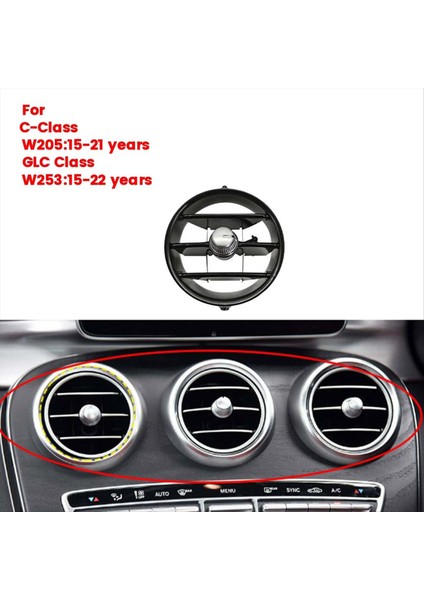 Araba Gösterge Tablosu Orta Klima Outlet Grille Kapak A/c Panel Izgara Mercedes-Benz W205 W253 Parlak Siyah (Yurt Dışından) fırsatları