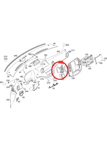 Ön Çizgi Merkezi Sağ Hava Havalandırma Klima Izgaraları Mercedes-Benz Vito V260 W447 W448 15-24 A4478300654 (Yurt Dışından) fırsatları