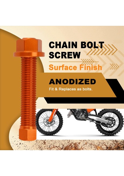 Arka Aks Blokları Ktm Sxf Sxf Excf 125 150 250 350 450 530 690 990 1190 Macera (Orange) Için Zincir Ayarlayıcı Cıvata Vidası (Yurt Dışından) indirimleri
