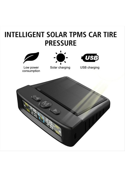 Sıcaklık Uyarısı Yakıt Tasarruf Basınç Izleme Sistemi Güneş Tpms 4 Harici Sensörler Araç Lastik Basınç Monitörü A (Yurt Dışından) fiyatları