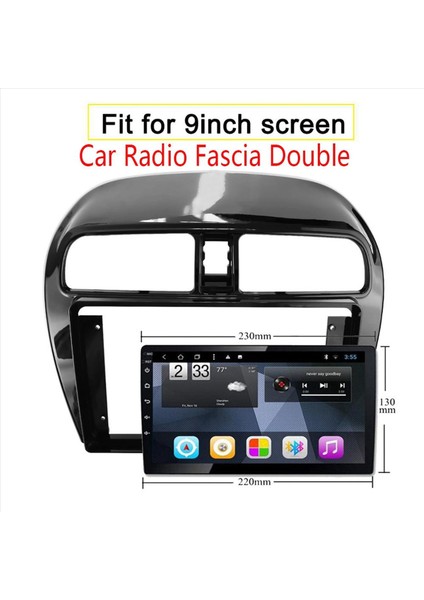 2x Araba Radyosu Fasya Çift 9 Inç Dın Ekranı Gösterge Tablosu Mitsubishi Emir/mirage/uzay 2012-2019 (Yurt Dışından) indirimleri